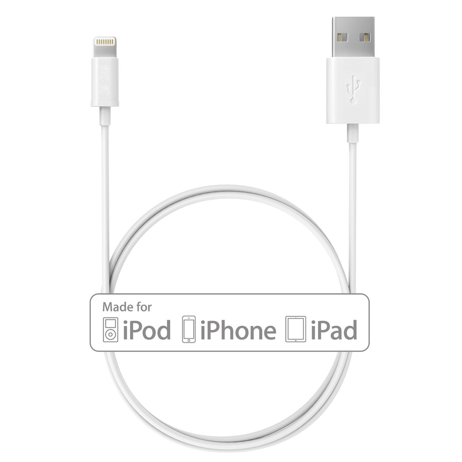 Câble de cordon de chargement de données USB-A vers Lightning Câble de cordon de chargement de données USB-A vers Lightning